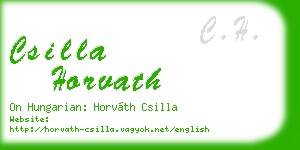 csilla horvath business card