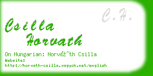 csilla horvath business card